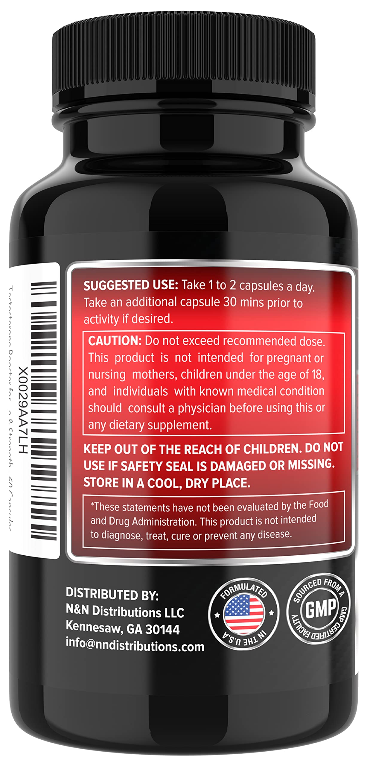 Testosterone Booster for Men - Male Enhancing Supplement Pills - Fast Acting Blood Flow, Muscle Growth, Stamina, Endurance & Strength - Boost Performance & Drive - 3rd Party Tested - 60 Capsules