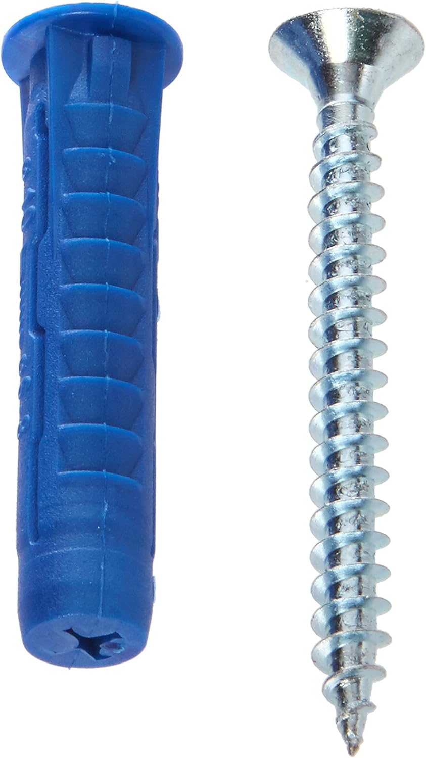 Rawlplug R-SKJ-4ALL-10+ 10 mm Nylon Multi-Purpose Plug with Screws (6 pieces), Blue - Image 3