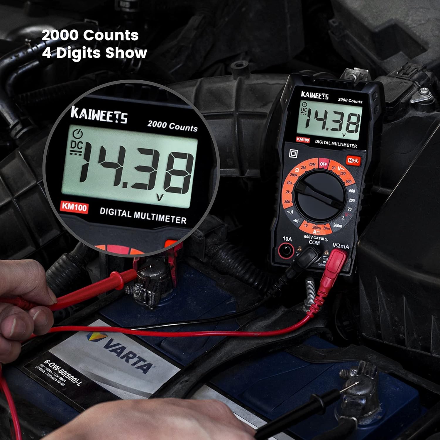 KAIWEETS Digital Clamp Meter HT206D with Multimeter KM100 tillescenter