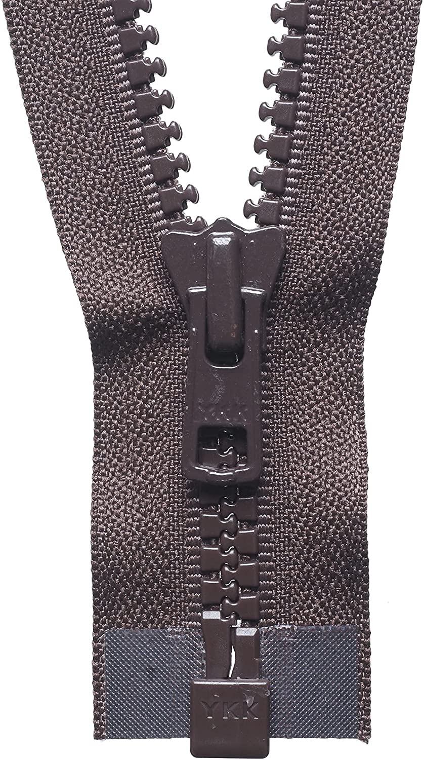 YKK Open Ended Zip, No. 570 Brown, 76 cm Length