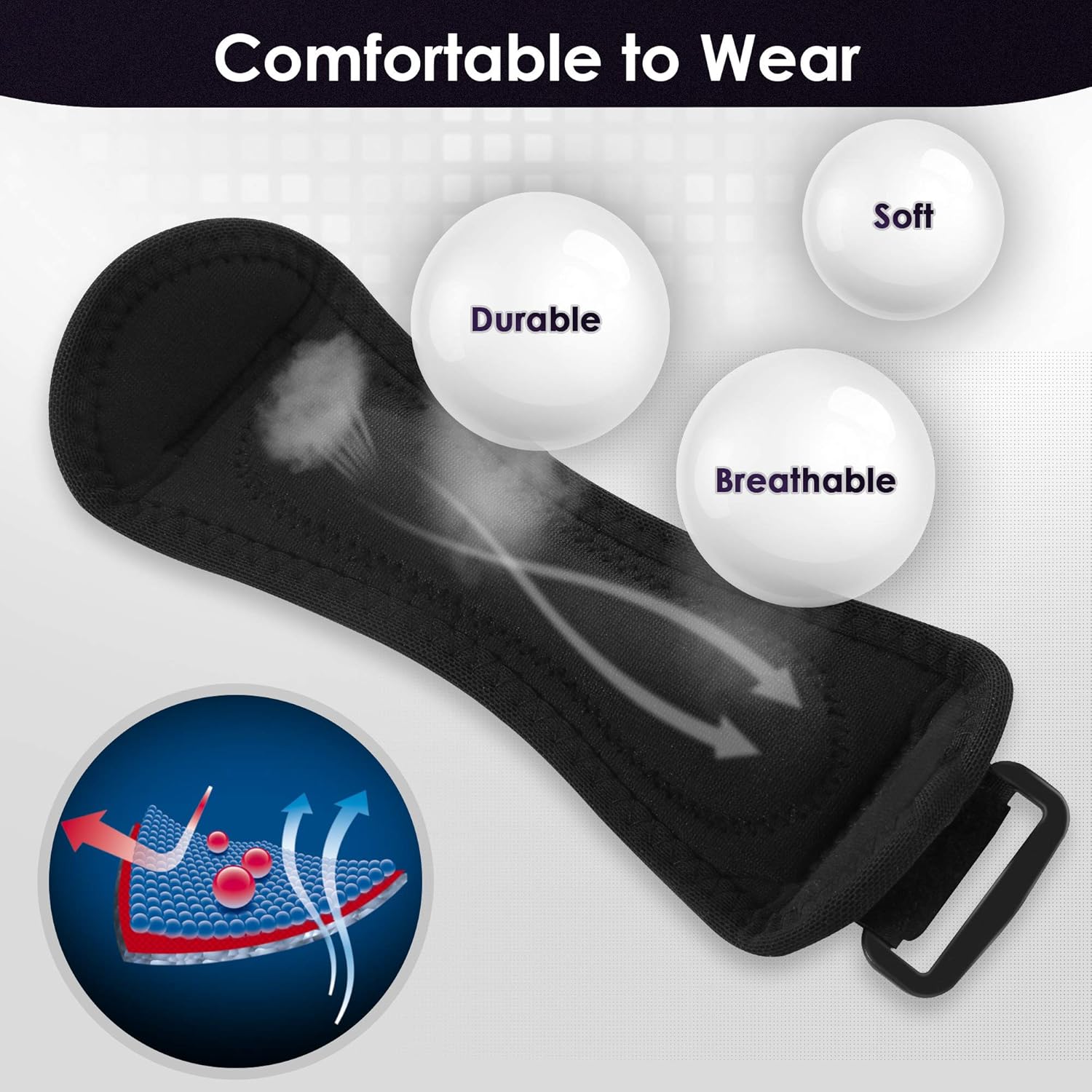 IPOW 2 Pack Knee Pain Relief & Patella Stabilizer Knee Strap Brace Support for Hiking, Soccer, Basketball, Running, Jumpers Knee, Tennis, Tendonitis, Volleyball & Squats (Black): Sports & Outdoors