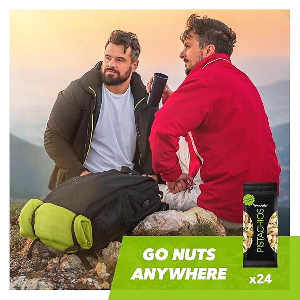 WONDERFUL PISTACHIOS IN SHELL, ROASTED AND SALTED NUTS, 1.5 OUNCE BAG (PACK OF 24), PROTEIN SNACK, ON-THE-GO, INDIVIDUALLY WRAPPED HEALTHY SNACK
