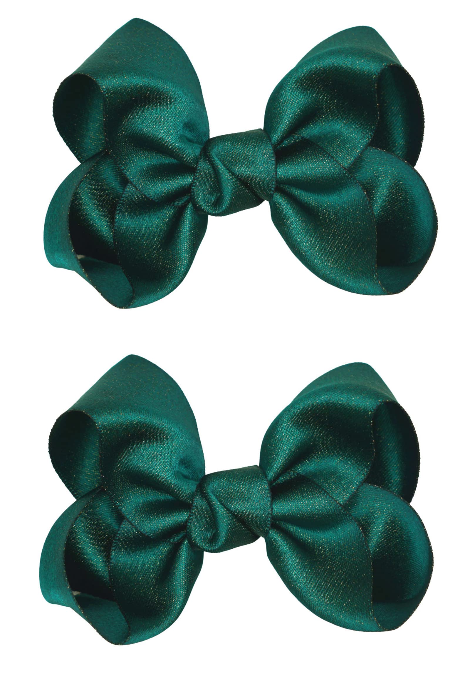 ZOONAI 3 Inch Baby Girl Hair Bows Clips Hairpin Headwear Little Teen Toddler Girls Kids Teens Toddlers Hair Accessories - Set of 2 (Green)