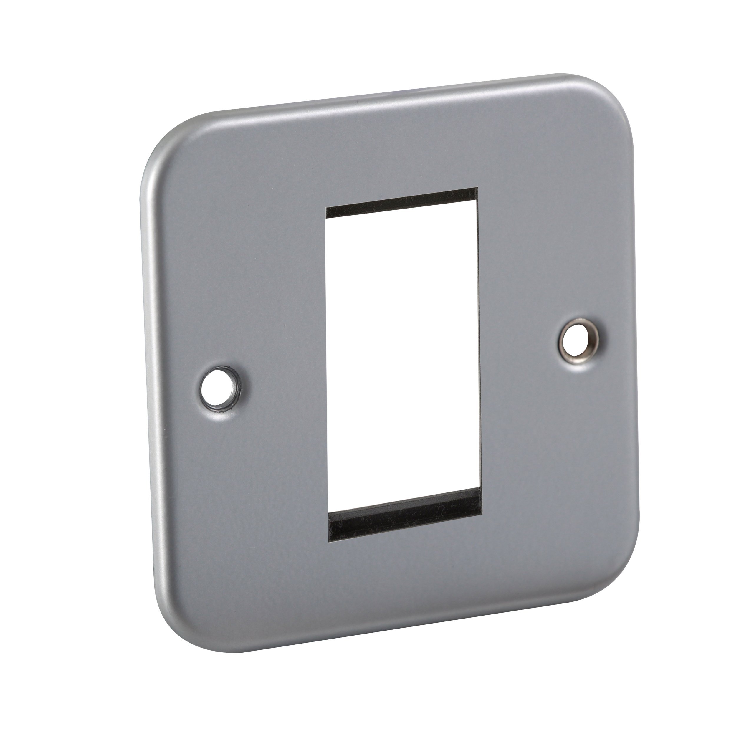 Metal Clad 1G Modular Faceplate Grey — image 1