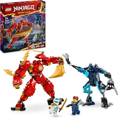 LEGO NINJAGO Kai’s Elemental Fire Mech Dragons Rising 71808 Kai Zane Jordana