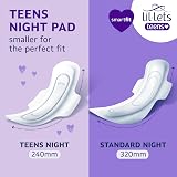Lil-Lets Teens Night Pads X10 Petite With Wings Unscented Heavy Flow view 3