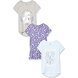 Amazon Brand - Spotted Zebra Girls' Disney Star Wars Marvel Frozen Princess Short-Sleeve Tunic T-Shirts
