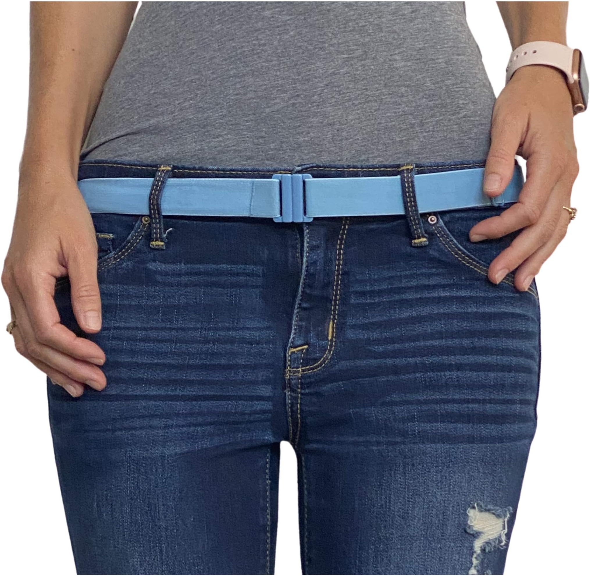 TIGHTS UPAdjustable Stretch Elastic Belt Women - No Show Flat Buckle Ladies Belts - Non- Slip Backing | Belts for Women