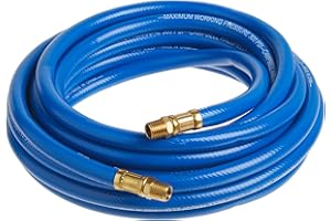 Campbell Hausfeld Air Hose, 25', 3/8" ID, ¼" NPT (M), PVC, Non-marring, 300 PSI (PA117701AV)