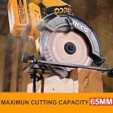 Ingco 20V Cordless Circular Saw 165mm Brushless 5200RPM 55mm Depth CSLI16521 view 7