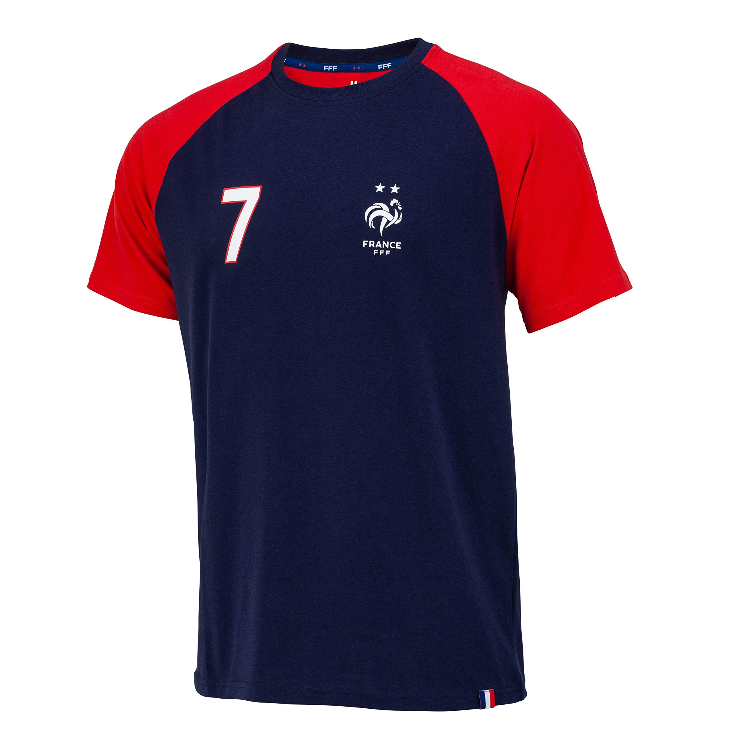 Equipe de FRANCE de Football Griezmann FFF T-Shirt - Official Collection Men's Size, Marine, L
