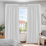 Deconovo Super Soft Thermal Blackout Curtains 90x90 Silver Grey 1 Pair