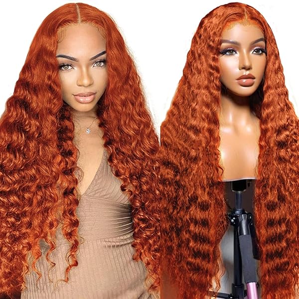 Amazon.com : ZBYXPP Orange Bob Wig Human Hair, 13X4 Curly Hair
