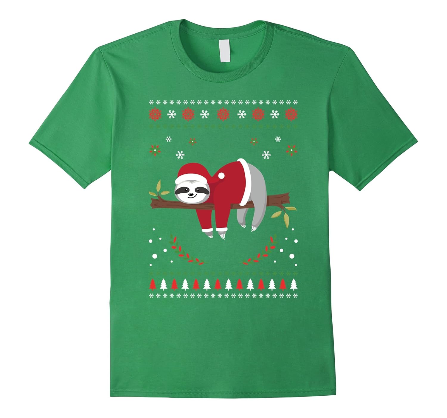 Sloth Ugly Christmas Pattern Holiday Shirt-ANZ