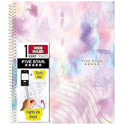 Five Star Spiral Notebook + Study App, 1