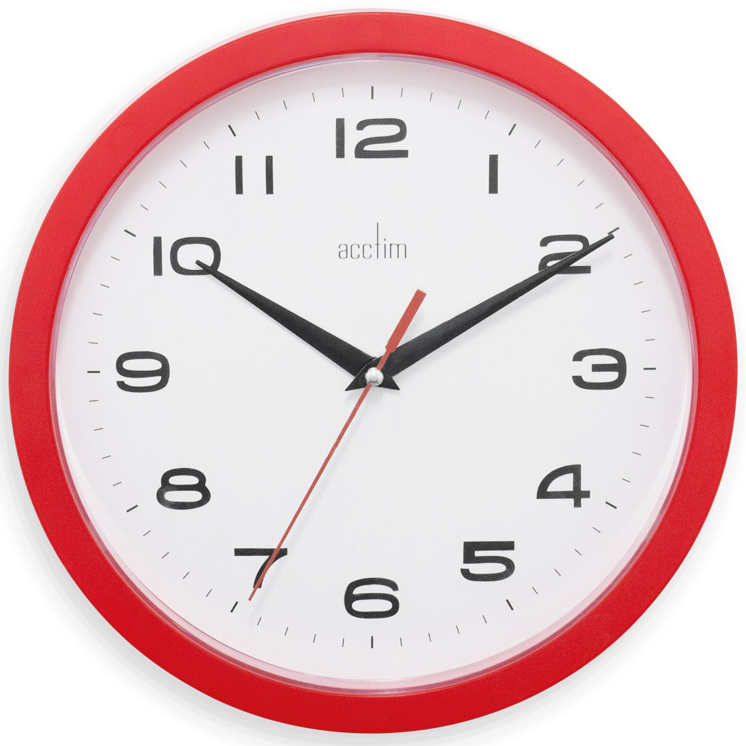 Acctim Wall Clock, Red, 25.5 cm L x 25.5 cm W โ image 1