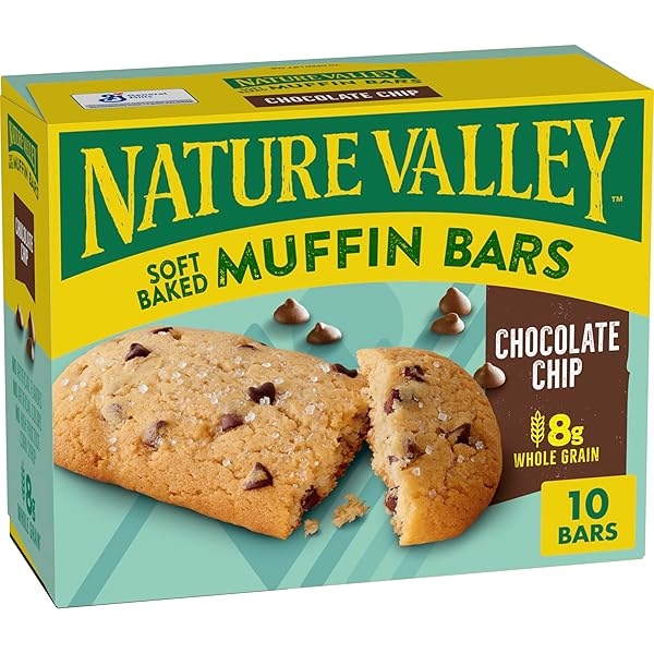 NATURE VALLEY SOFT BAKED MUFFIN BARS, CHOCOLATE CHIP, SNACK BARS, 10 BARS, 12.4 OZ