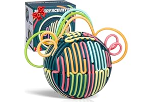 Gigilli Sensory Activity Ball Board with 24 Strings, Sensory Toys for Kids 5-7 8-12 with Autism ADHD, Calming Stress Relief Autism Toy, Christmas Birthday Gifts, Airplane Travel Toys for Toddlers 3-5