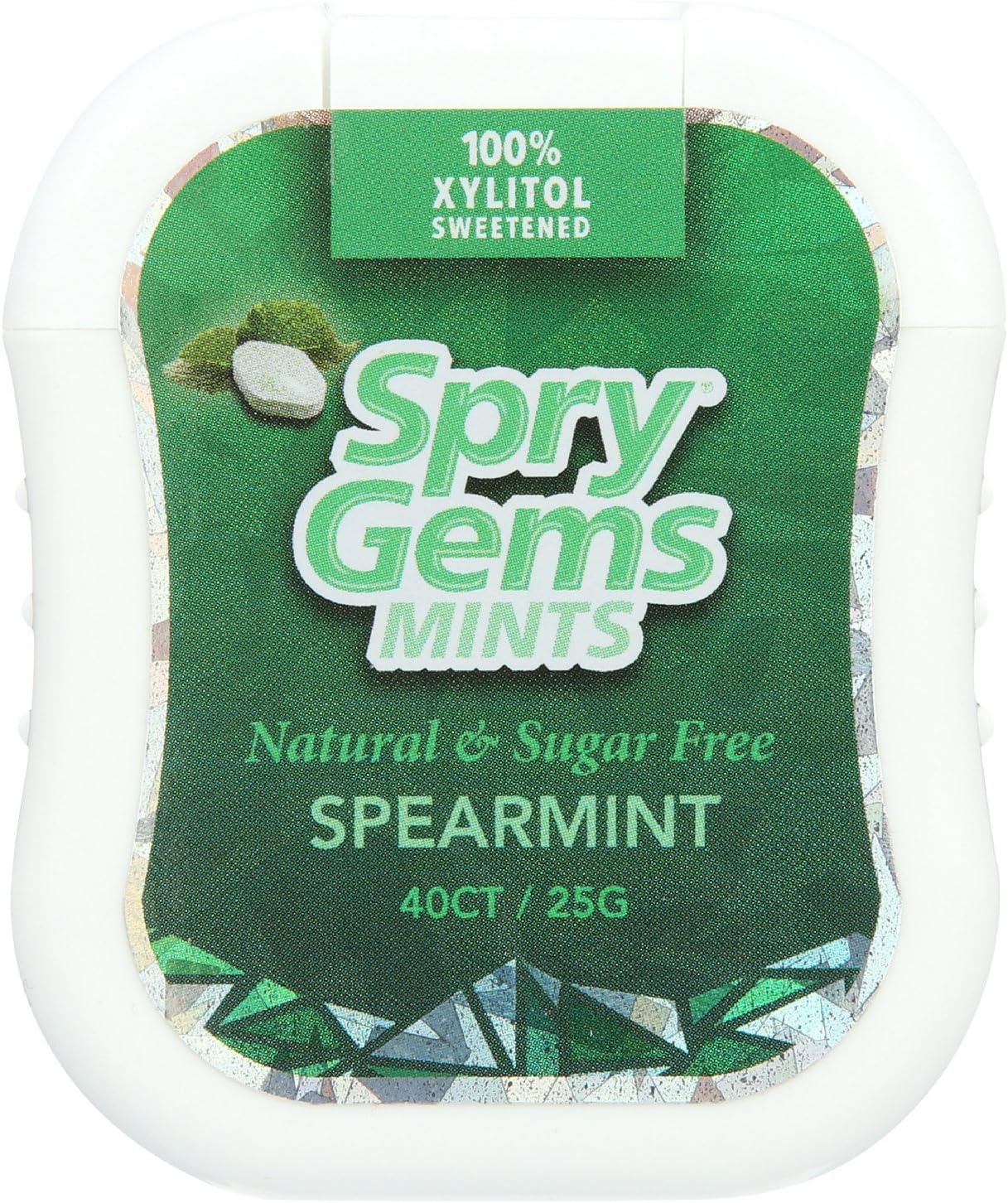 Spry Gems Spearmint Mints 40 Count
