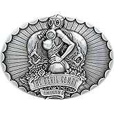 Cowboy Craft Western Unique Punk Biker Buckle Antique Engraved Belt Buckle fits 1-1/2"(38mm) Belt Strap