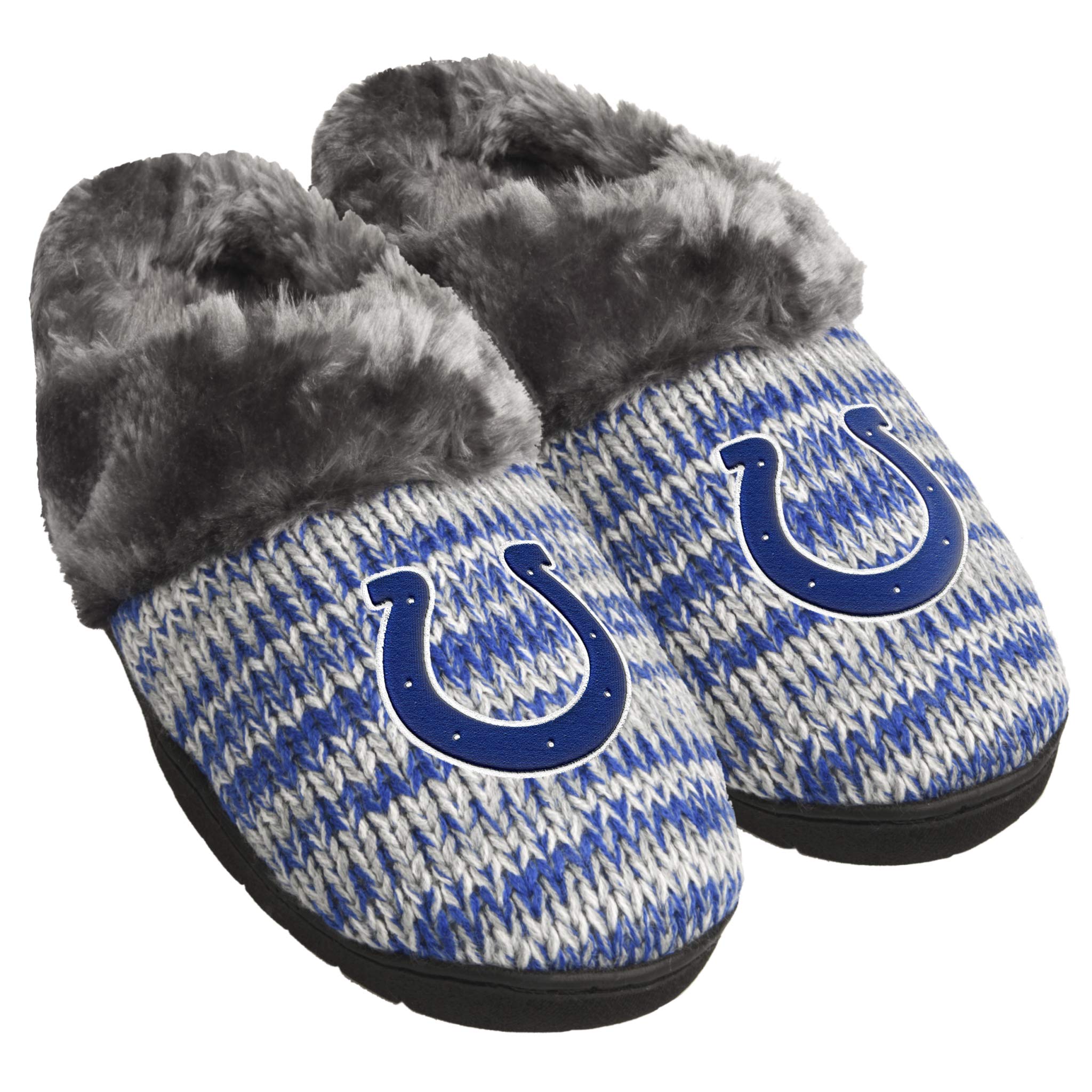 FOCO NFL Indianapolis Colts Womens Peak Slide SlippersPeak Slide Slippers, Team Color, Small (5-6) Image