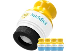 Solar Buddies Sunscreen Applicator - Blue Pack of 4 - BPA-Free Refillable Roll on Sponge Sunscreen, Suncream & Lotion Applicator For Kids, Adults & Families - Holds 3.4fl oz, Perfect Size for Travel