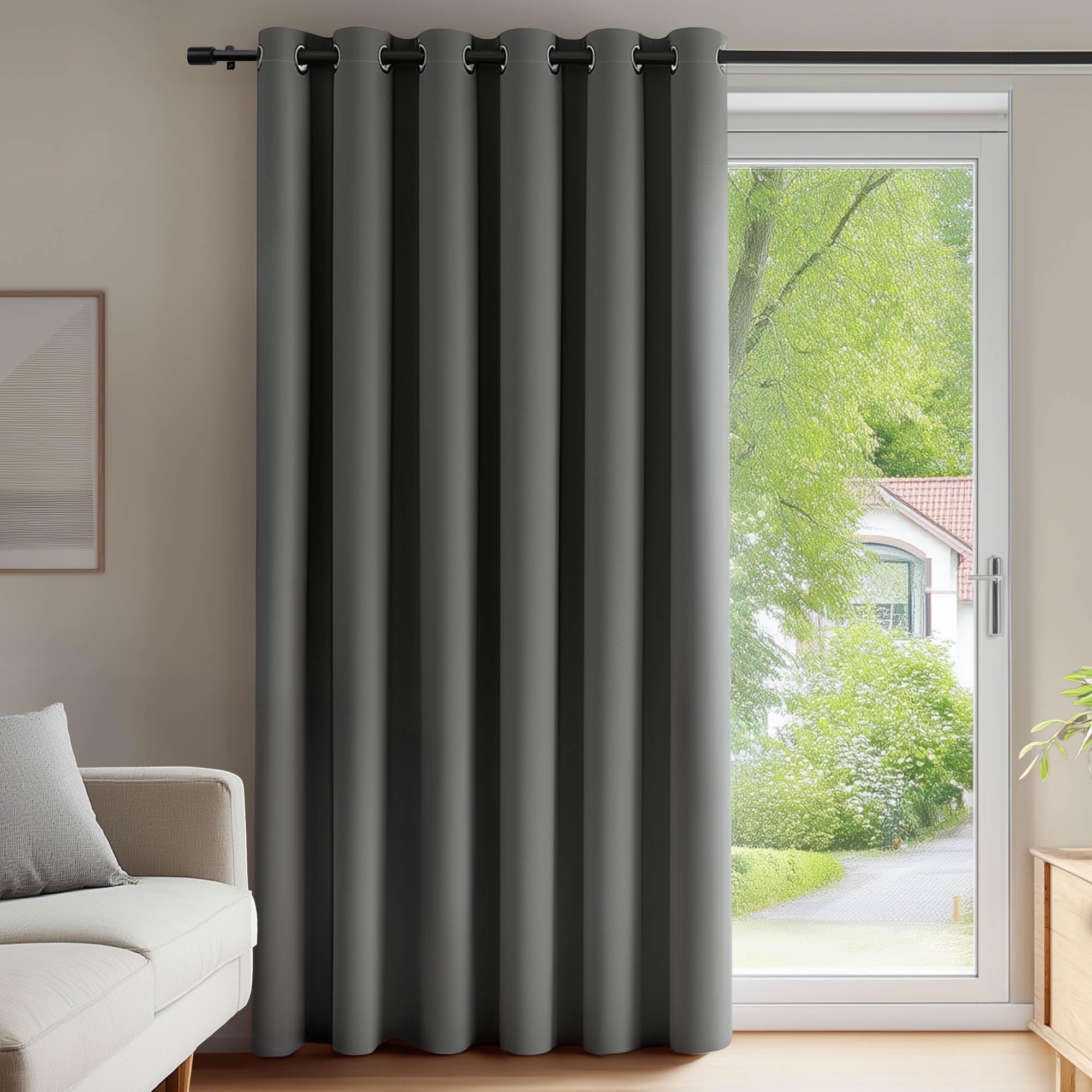 Deconovo Door Curtain 78x114 Inch Blackout Curtain Super Soft Thermal Insulated Energy Saving Kids Curtain for Door Navy Blue 1 Panel