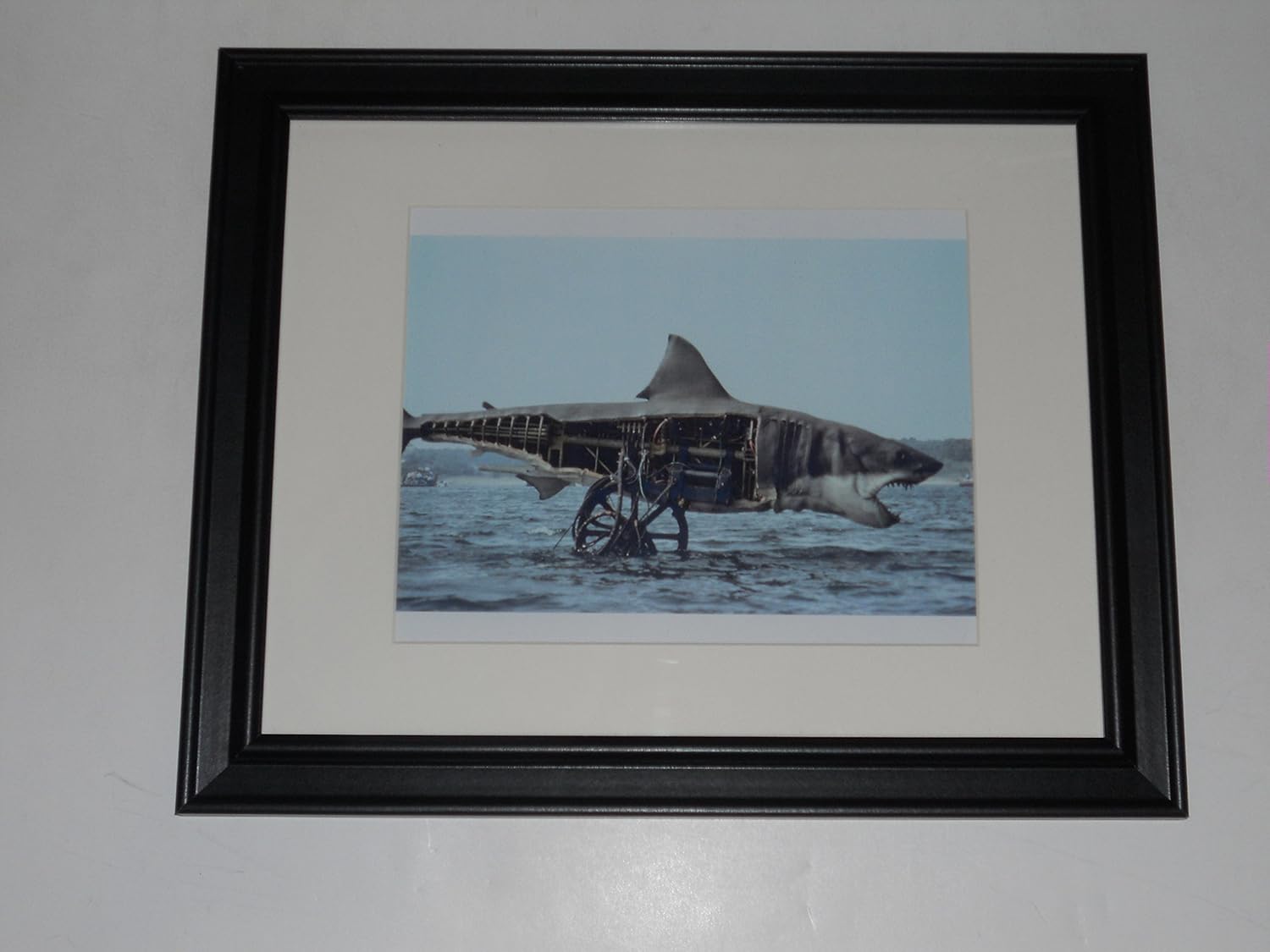 Large Framed Jaws 1975 Bruce The Shark Poster Print Poster 24"x20"
