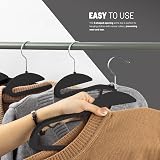 KEPLIN 20-Pack Non Slip Hangers with 360 Swivel Tie Organizer Slimline Black view 5