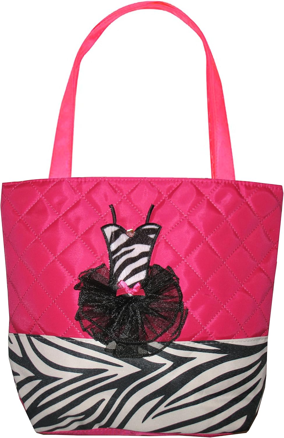 pink quilted tote bag