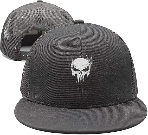 Dipkiekjj 3DPunisherSkull Baseball Cap Hats for Men Women Adjustable