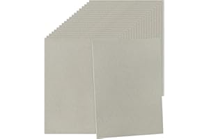 PAP15GY8020M Lot de 20 panneaux d'aggloméré (80 pt) – 21,6 x 27,9 cm – Gris épais – Planche de livre, tableau de reliure, scr
