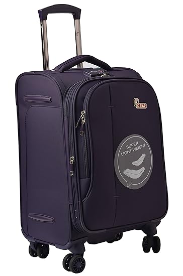 F Gear Aspire Polyester 54 cms Purple Softsided Cabin Luggage (2752)