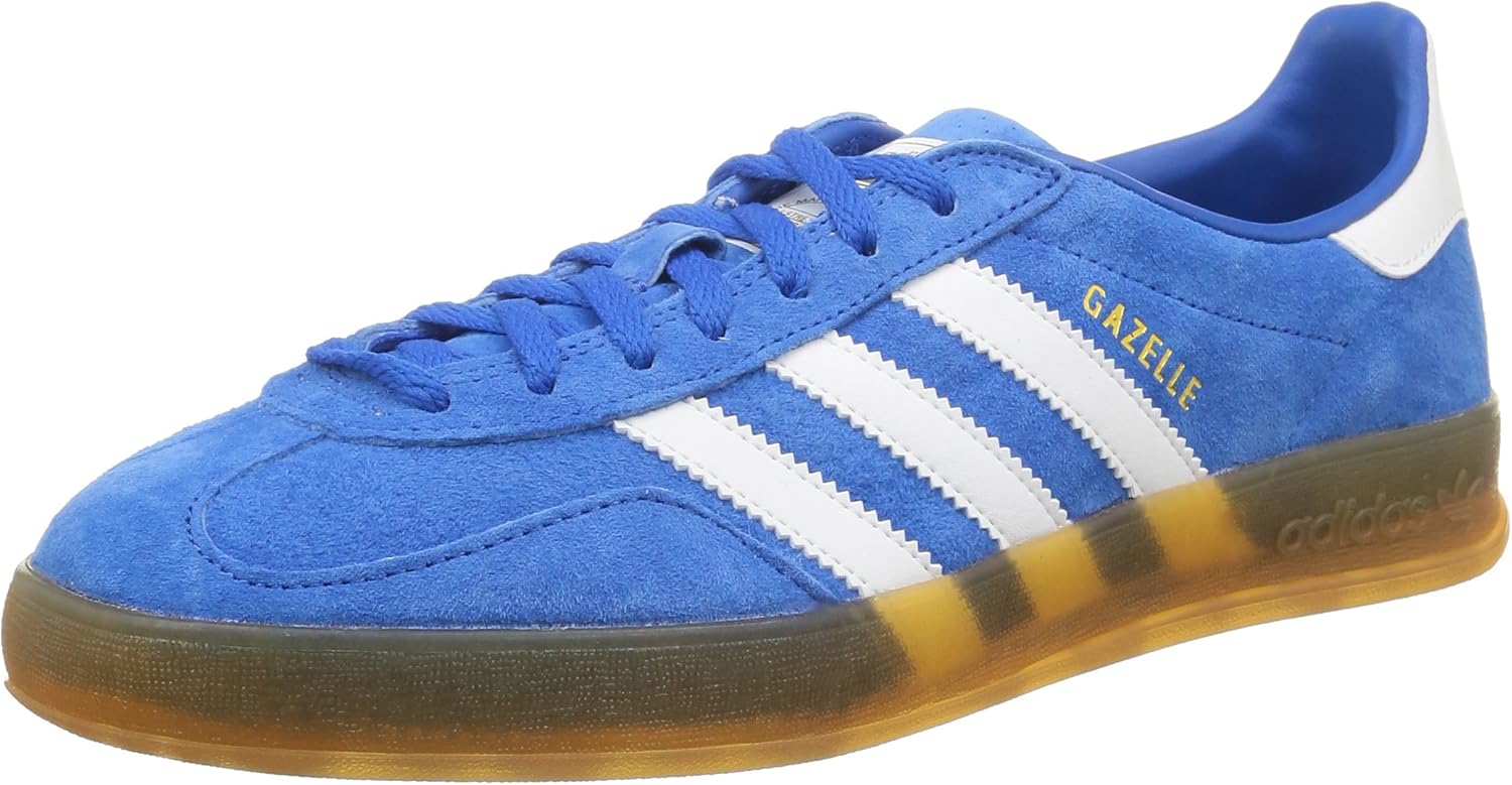 adidas Men Gazelle Indoor Training Running Shoes, Blue (Bluebird/FTWR
