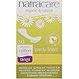 Natracare Natural Organic Thong Style Panty Liners, Made with Certified Organic Cotton, Ecologically Certified Cellulose Pulp and Plant Starch (1 Pack, 30 Liners Total)