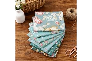8 Pcs Cotton Fabric DIY Making, 100% Cotton Print, Handmade, for Sewing DIY Craft, Quarters Printed Theme Sewing Squares Deco