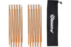 Azarxis Tent Pole Repair Kit Splint Support Kit Replacements Aluminum Rod Adjustable Replacement Poles Accessories for Campin