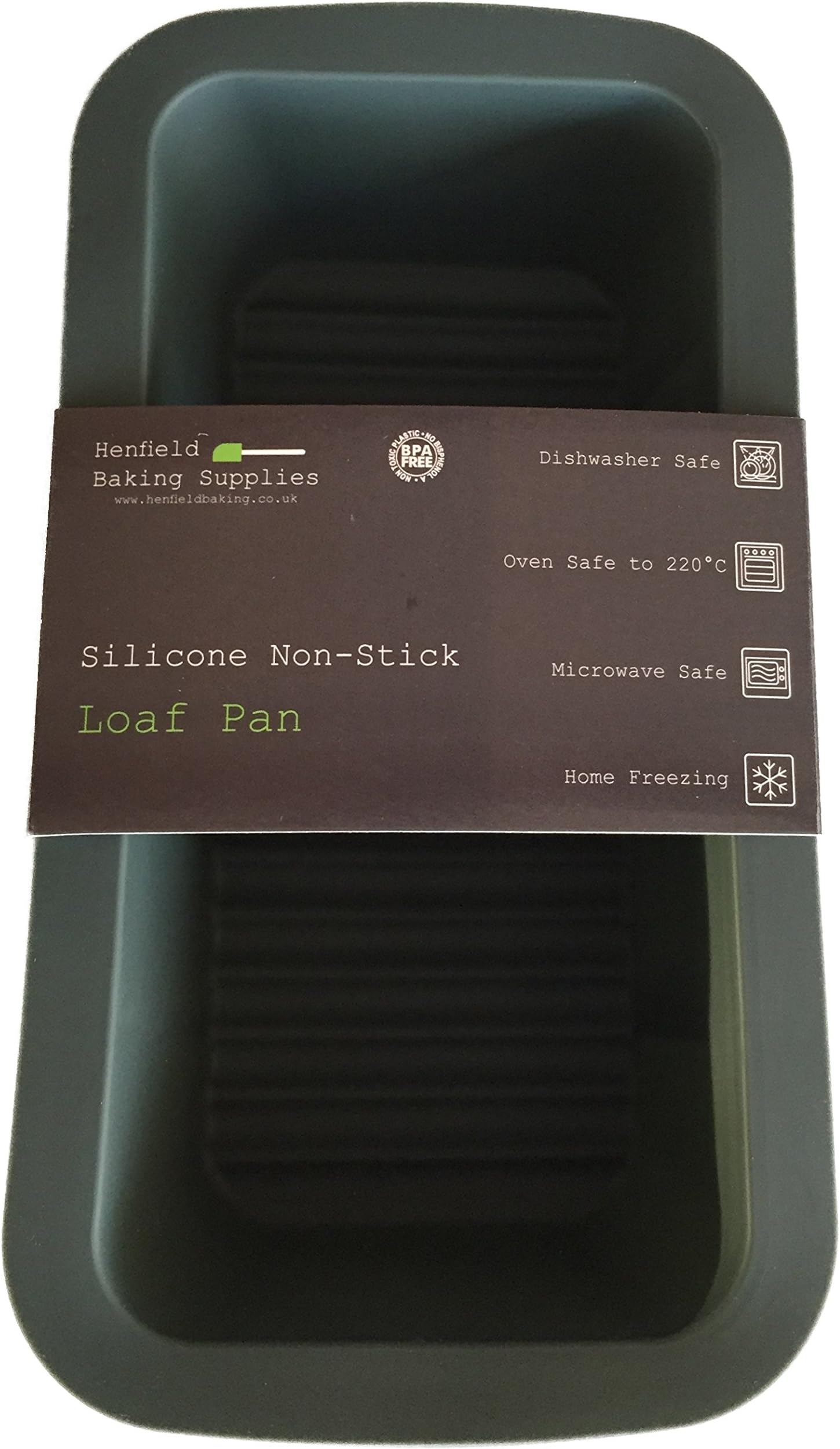 Silicone Bread / Cake Tin, Loaf / Cake Pan Dark Grey 23cm