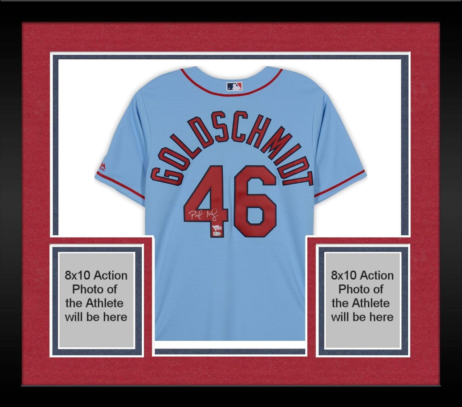 Framed Paul Goldschmidt St. Louis Cardinals Autographed Powder Blue