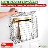 Unibos Large Letterbox Cage Mail Catcher Heavy Duty Steel Black view 7