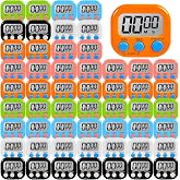 54 Pcs Kitchen Timer Bulk with Small Magnetic Backing Stand Liubeili Digital Timers Manual Electronic Alarm Clock Visual LCD Display for Teacher Toothbrush Exercise Oven Classroom Baking