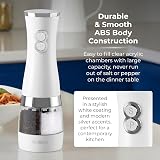 Tower T847004W Electric Duo Salt Pepper Mills Black White Battery Operated view 3