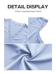 VIISHOW Women Sexy V Neck Lace Satin Camisole
