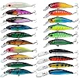 XBLACK Hard Fishing Lures Set Minnow Popper Jointed VIB Shrimp Frogs CrankBaits for Beginner Starter, XBLACK Baits, Catch Big Fish!