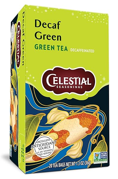 CELESTIAL SEASONINGS DECAF GREEN TEA BAGS 20 TEA BAGS