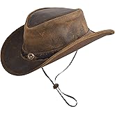 Pretlet Leather Cowboy hat for Men & Women Durable Handcrafted Lightweight Shapeable Western Hats for Men