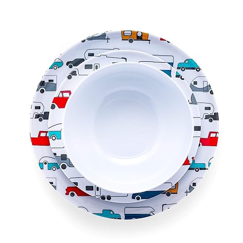 Camco Life is Better at The Campsite Dishware Set Includes (4