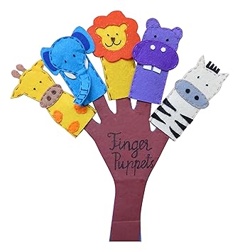 finger puppet of wild animals