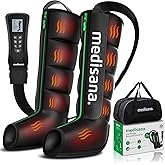 Medisana Leg Massager with Heat and Compression, Full Leg & Foot Massager Compression Boots with 6 Modes, 5 Intensity and 3 Heat for Circulation and Pain Relief - Gifts for Mom, Dad, Athletes, Gym