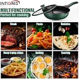 INTIGNIS Deep Non-Stick Frying Pan with Lid 30 cm GREBLON Coating view 8